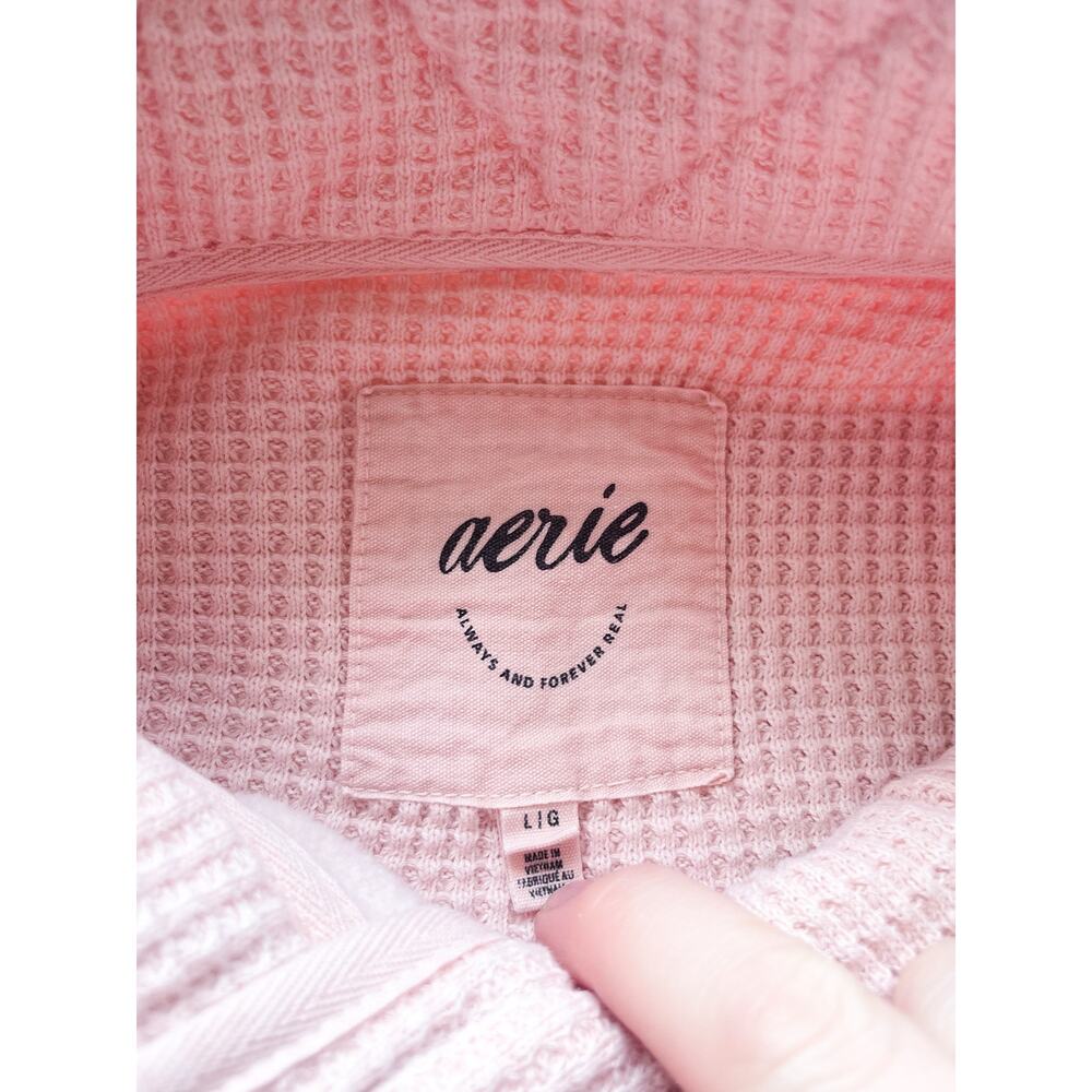 Aerie Light Pink Oversized Pullover Oh Snap Sweatshirt Size Large - Picture 2 of 6